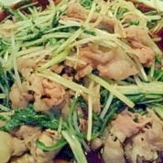 あっさりした和の味がおいしい！水菜と豚肉の炒め煮